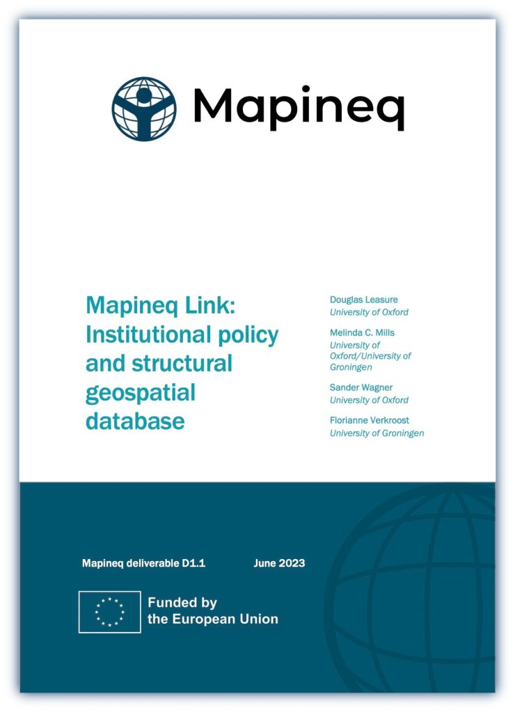 Front page Mapineq Link: Institutional policy and structural geospatial database